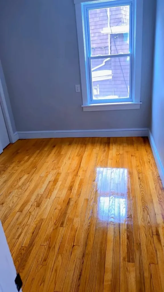Spotless empty room after move-out cleaning