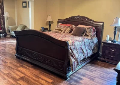 Spotless bedroom prepared for Airbnb guests by Deelway Cleaning Services