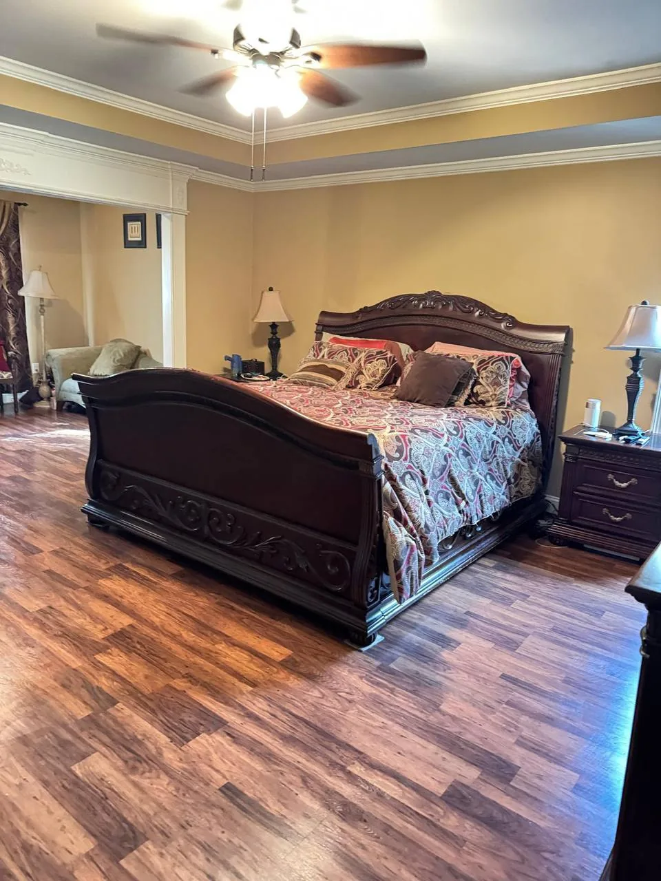 Freshly cleaned and staged bedroom in a Middleborough, MA home