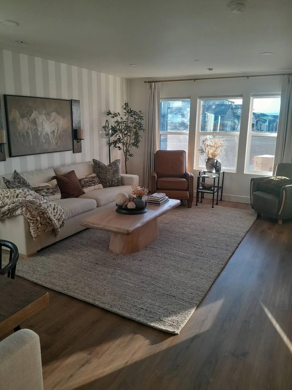 Freshly cleaned living room in a Taunton, MA home